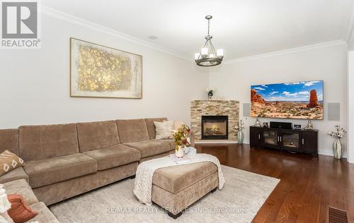 41 Kirkhaven Way, Brampton, ON - Indoor Photo Showing Living Room With Fireplace