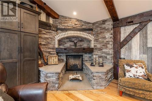 928 Brock Road, Hamilton, ON - Indoor With Fireplace