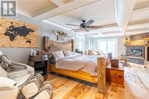 928 Brock Road, Hamilton, ON - Indoor Photo Showing Bedroom With Fireplace