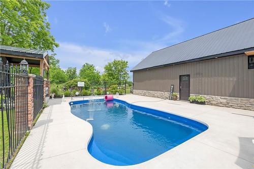 4078 Highway #6 S, Mount Hope, ON - Outdoor With In Ground Pool With Deck Patio Veranda With Backyard