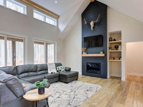 112538 Grey Road 14 Rd, Southgate, ON - Indoor Photo Showing Living Room With Fireplace