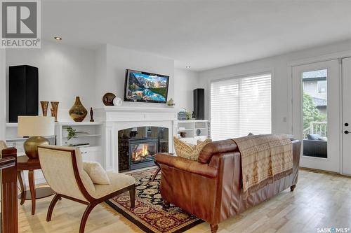 4643 Ellard Court, Regina, SK - Indoor Photo Showing Living Room With Fireplace