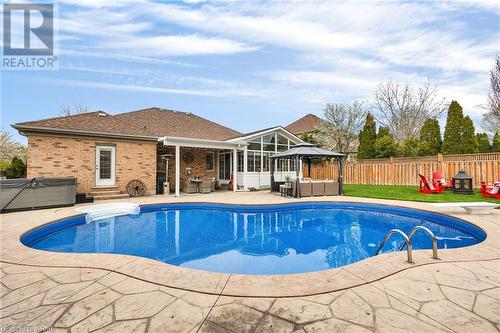 265 Deer Ridge Drive, Kitchener, ON - Outdoor With In Ground Pool With Backyard