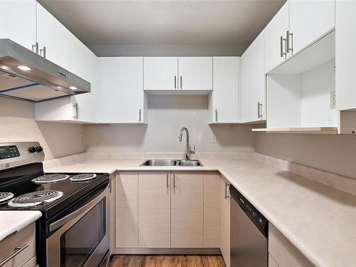 201-832 Fisgard St, Victoria, BC - Indoor Photo Showing Kitchen With Double Sink