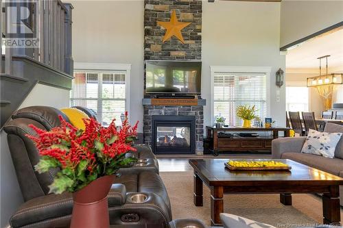 630 Route 124, Norton, NB - Indoor Photo Showing Living Room With Fireplace