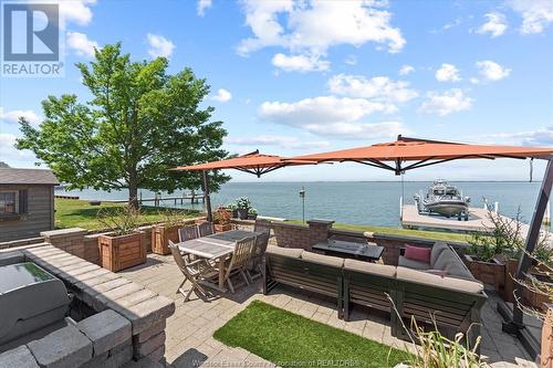 1370 Front Road South, Amherstburg, ON - Outdoor With Body Of Water With Deck Patio Veranda With View