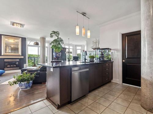 Cuisine - 602-224 Boul. Alexandre-Taché, Gatineau (Hull), QC - Indoor Photo Showing Kitchen With Fireplace