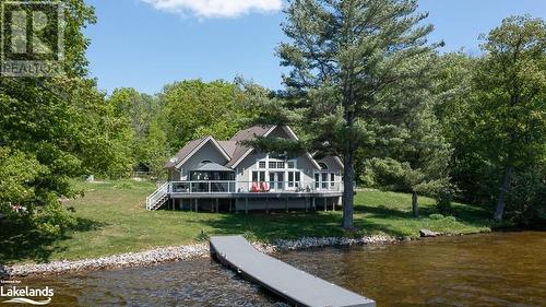 Great Dock for Dock parties! - 2066 Beman Point Lane, Coldwater, ON - Outdoor With Body Of Water With Deck Patio Veranda