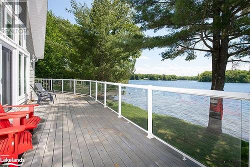 View from the deck - 2066 Beman Point Lane, Coldwater, ON - Outdoor With Body Of Water With Deck Patio Veranda