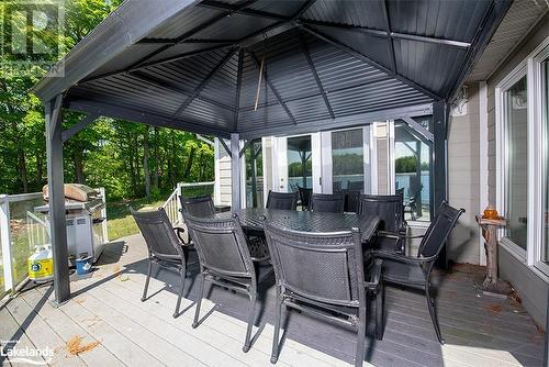 Covered Gazebo just off The Kitchen - 2066 Beman Point Lane, Coldwater, ON - Outdoor With Deck Patio Veranda With Exterior