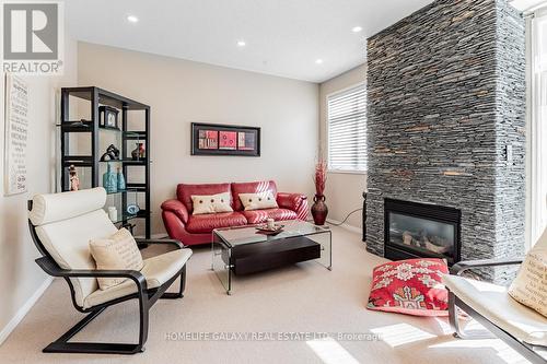 24 Post Oak Drive, Richmond Hill, ON - Indoor Photo Showing Living Room With Fireplace