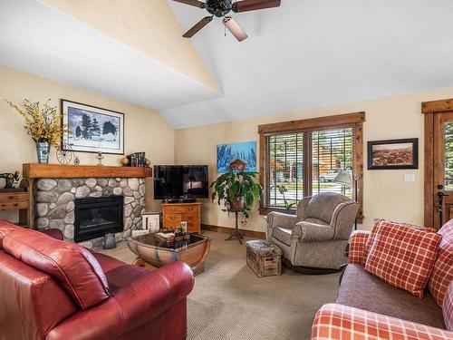 10-2700 Fairways Drive, Sun Peaks, BC - Indoor Photo Showing Living Room With Fireplace