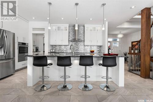 5129 Aviator Crescent, Regina, SK - Indoor Photo Showing Kitchen With Stainless Steel Kitchen With Upgraded Kitchen