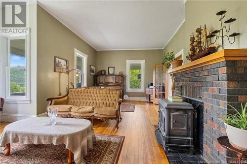 119 Turkey Trail Road, Elgin, NB - Indoor Photo Showing Living Room With Fireplace