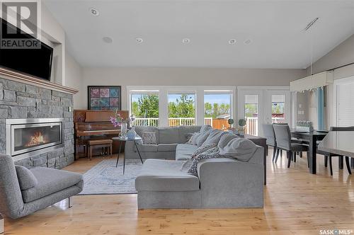 249 Wood Lily Drive, Moose Jaw, SK - Indoor Photo Showing Living Room With Fireplace