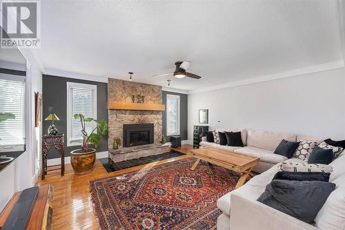 3075 Lake View Avenue, Plympton-Wyoming, ON - Indoor Photo Showing Living Room With Fireplace