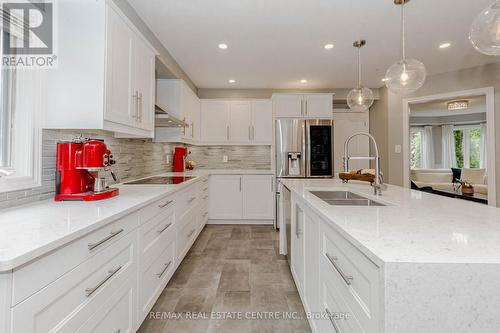 33 Strathroy Crescent, Hamilton, ON - Indoor Photo Showing Kitchen With Double Sink With Upgraded Kitchen