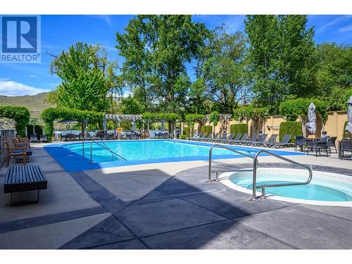 7343 Okanagan Landing Road Unit# 1218, Vernon, BC - Outdoor With In Ground Pool With Deck Patio Veranda With Backyard