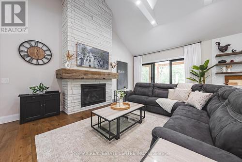 11 Cockshutt Road, Brant, ON - Indoor Photo Showing Living Room With Fireplace