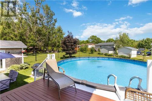 51 Charm Court, Fredericton, NB - Outdoor With Above Ground Pool With Backyard