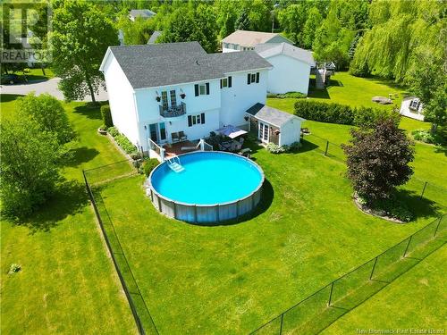 51 Charm Court, Fredericton, NB - Outdoor With Above Ground Pool With Backyard