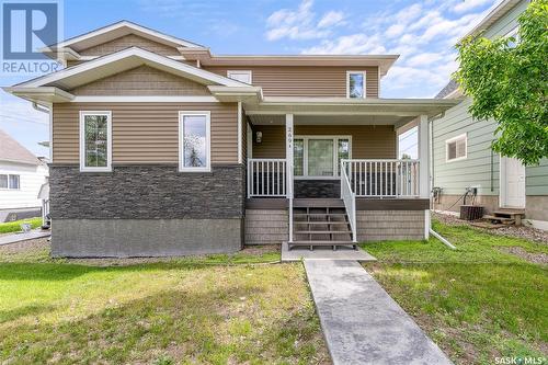 A 269 High Street, Moose Jaw, SK - Outdoor With Deck Patio Veranda With Facade