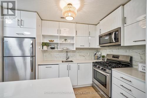 107 - 128 Fairview Mall Drive, Toronto, ON - Indoor Photo Showing Kitchen With Stainless Steel Kitchen With Upgraded Kitchen