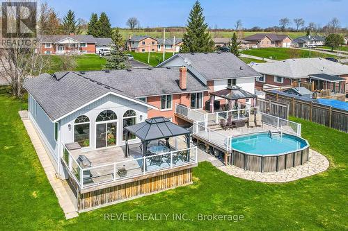 46 O'Reilly Lane, Kawartha Lakes, ON - Outdoor With Above Ground Pool With Deck Patio Veranda