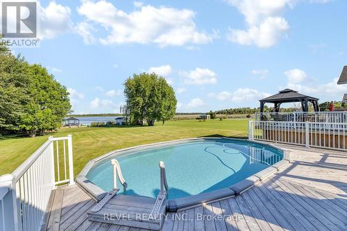 46 O'Reilly Lane, Kawartha Lakes, ON - Outdoor With Above Ground Pool With Deck Patio Veranda