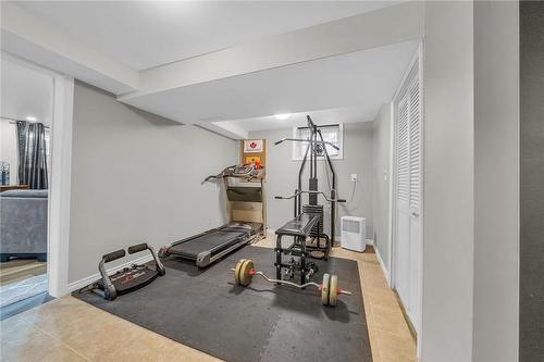 lower level gym - 58 Graystone Drive, Hamilton, ON - Indoor Photo Showing Gym Room