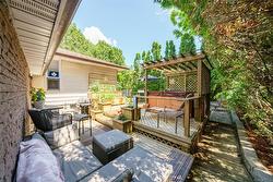 back yard deck, with hot tub and loads of privacy - 