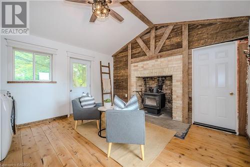 5550 11Th Line, Minto Twp, ON - Indoor Photo Showing Living Room With Fireplace