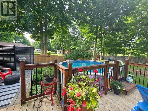 1567 Hwy 7A, Kawartha Lakes, ON - Outdoor With Above Ground Pool With Deck Patio Veranda