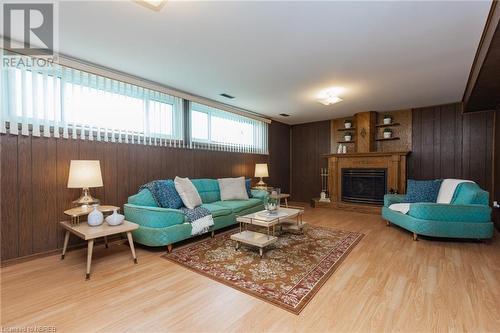 1740 Cassells Street, North Bay, ON - Indoor Photo Showing Living Room With Fireplace