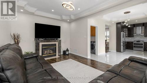 24 Sugarhill Drive, Brampton, ON - Indoor Photo Showing Living Room With Fireplace