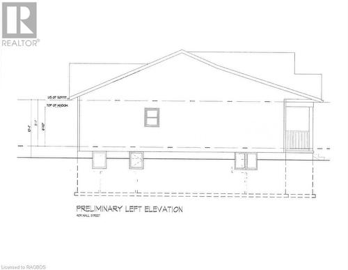 Left side elevation - 409 Wall Street, Kincardine, ON 