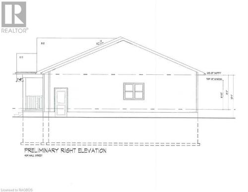 Right side elevation - 409 Wall Street, Kincardine, ON 