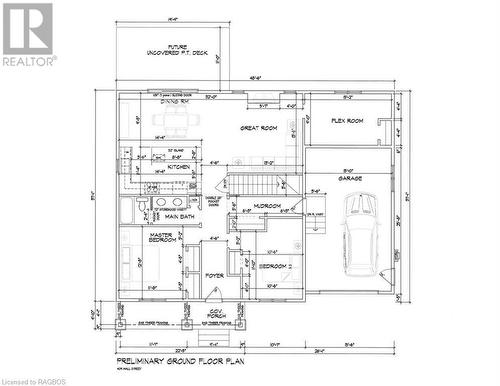 Main floor plan - 409 Wall Street, Kincardine, ON 