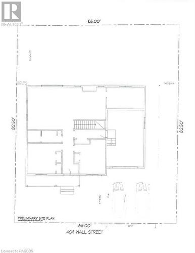 Site plan - 409 Wall Street, Kincardine, ON 