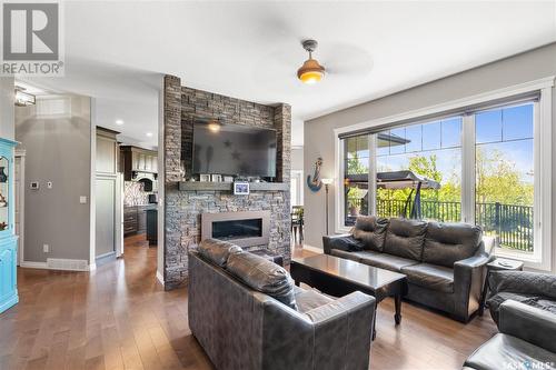 30 Pape Drive, Humboldt Lake, SK - Indoor Photo Showing Living Room With Fireplace