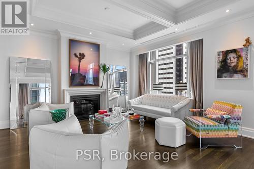 3901 - 311 Bay Street, Toronto, ON - Indoor Photo Showing Living Room With Fireplace