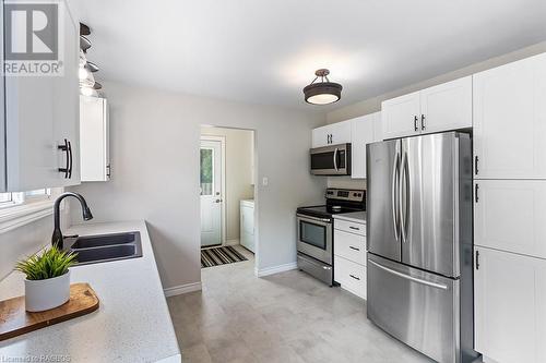 805 Mcnaughton Street, South Bruce Peninsula, ON - Indoor Photo Showing Kitchen With Double Sink