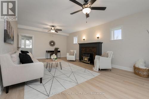 75 Guelph Street, Halton Hills, ON - Indoor Photo Showing Living Room With Fireplace