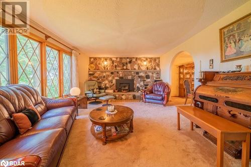 17100 Highway 41, Cloyne, ON - Indoor Photo Showing Living Room With Fireplace