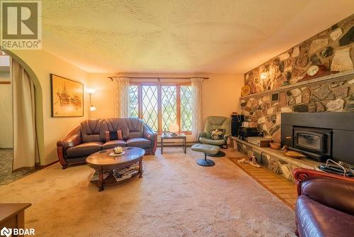 17100 Highway 41, Cloyne, ON - Indoor Photo Showing Living Room With Fireplace