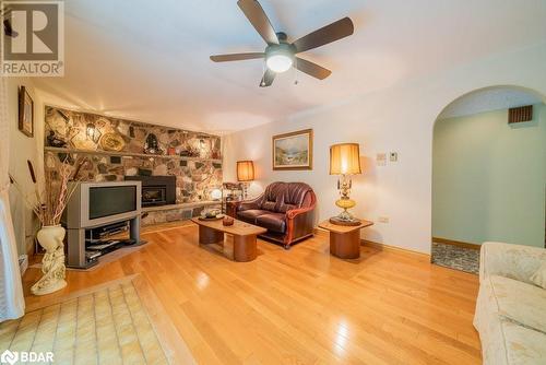 17100 Highway 41, Cloyne, ON - Indoor Photo Showing Living Room With Fireplace