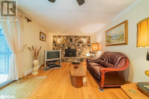 17100 Highway 41, Cloyne, ON - Indoor Photo Showing Living Room With Fireplace