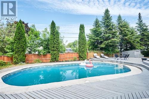 18 Kirton Court, Riverview, NB - Outdoor With In Ground Pool With Deck Patio Veranda With Backyard