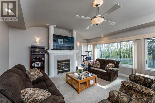 4086 Barnes Drive, Prince George, BC - Indoor Photo Showing Living Room With Fireplace