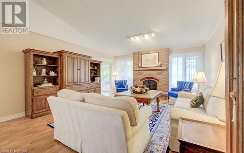 34 Jadestone Court, Kitchener, ON - Indoor Photo Showing Living Room With Fireplace